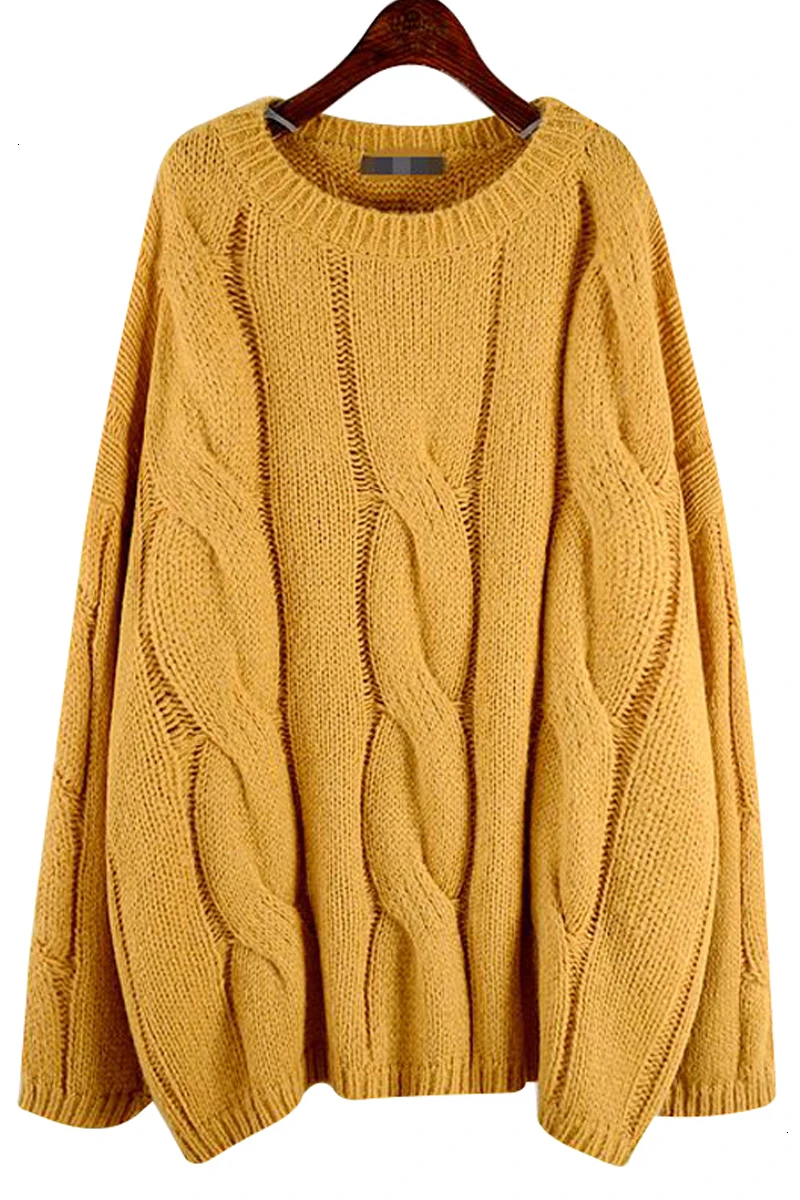 2019 Autumn Winter Round Collar Long Sleeve Solid Knitting Pullovers Casual Sweater Women Fashion Tide D895 |