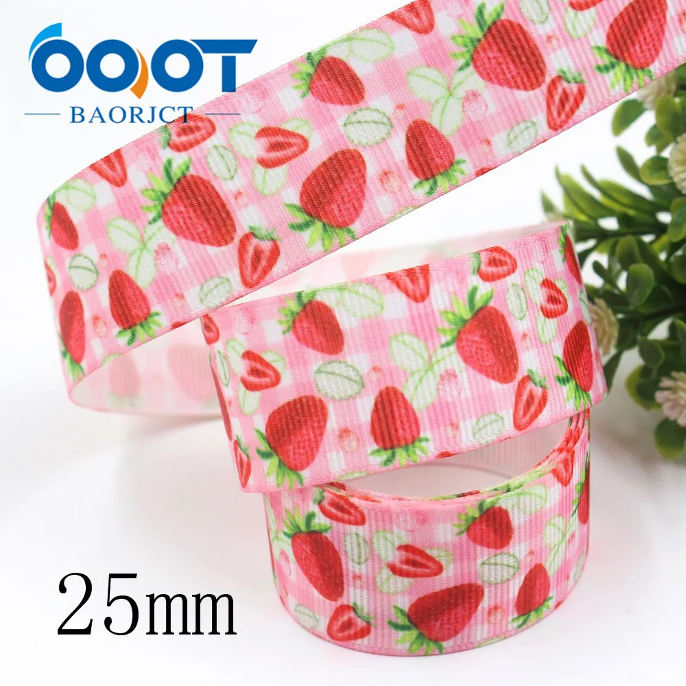 OOOT BAORJCT I-19920-2224, 25 мм, 38 мм 10 ярдов фрукты, торт, мультфильм печатных корсажные ленты, ленты ремесла, лук крышка DIY аксессуары