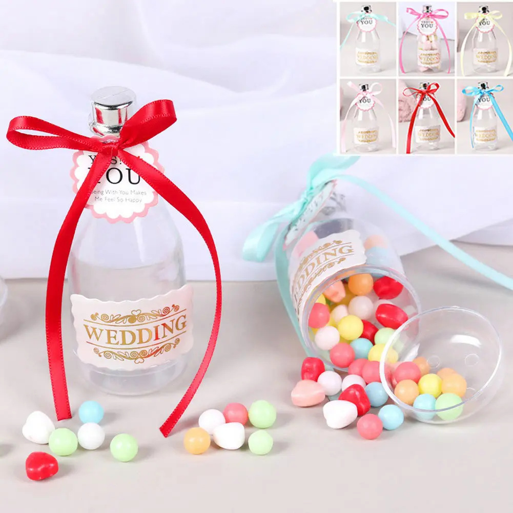 

Candy Box Plastic Drifting Bottle Personality Champagne Bottle Small Gift Box for Birthday Gift Banquet P7Ding