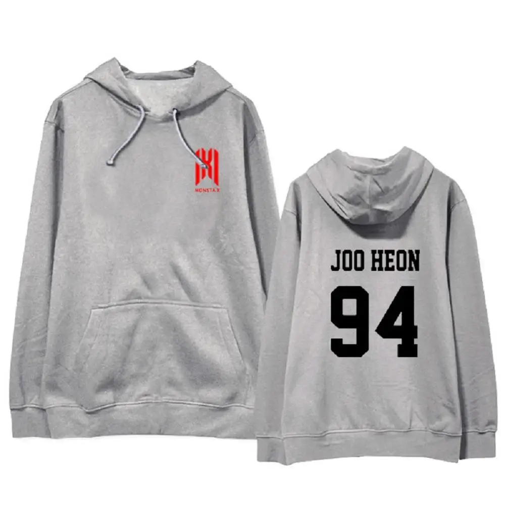 JOOHEON GRAY Mainlead KPOP Monsta X WE ARE HERE World Tour cap толстовка унисекс Shownu Wonho - Цвет: JOOHEON GRAY