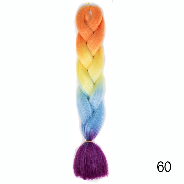 YXHAIR 100g 48 Inch Synthetic Jumbo Box Braids Expression Crochet Hair Extension for Women Pre Stretched Yaki Ombre D4