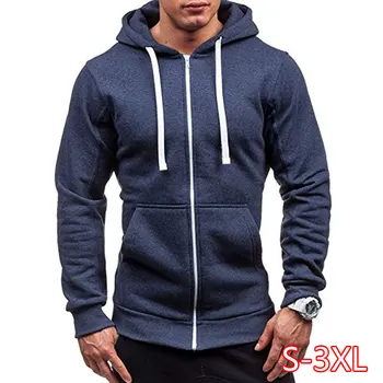 

Spring Men Casual Solid Zip Up Warm Pocket Cotton Breathablity Hoodie Hoodies Sweatshirt Jacket Coat Top Tops 2020