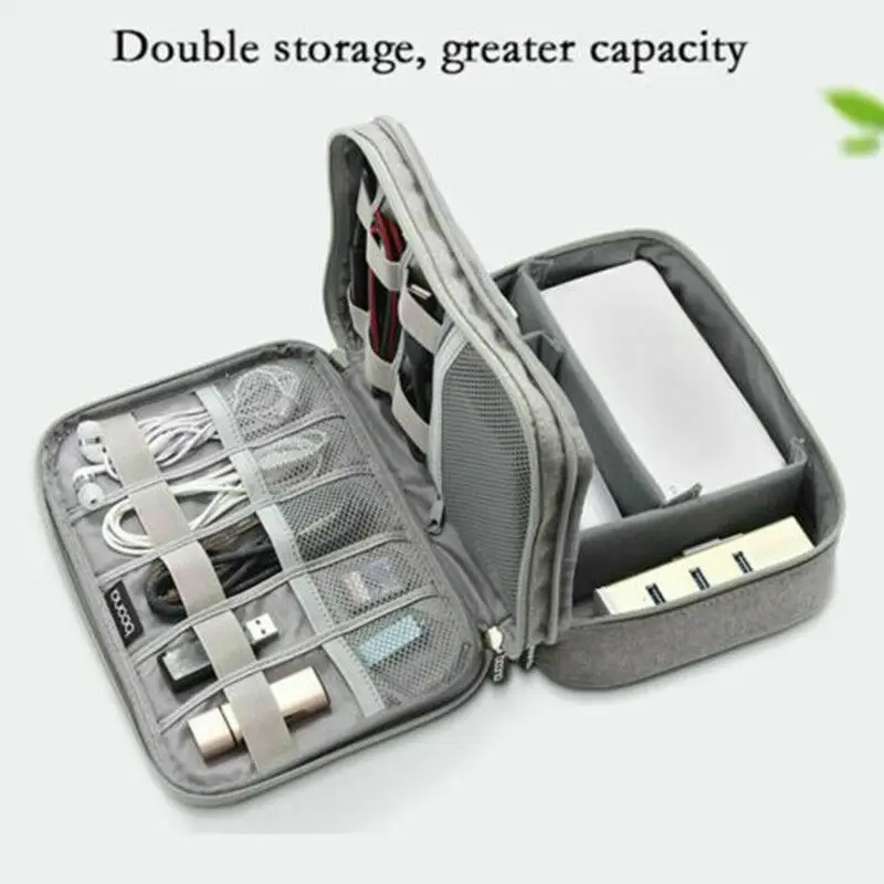 Nuevo Universal organizador de cables cargador electrónica caso USB teléfono bolsa de viaje
