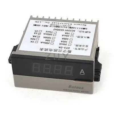 

Red LED 0-1999 Digits 3 1/2 Digital Display Panel Ammeter 0-5A