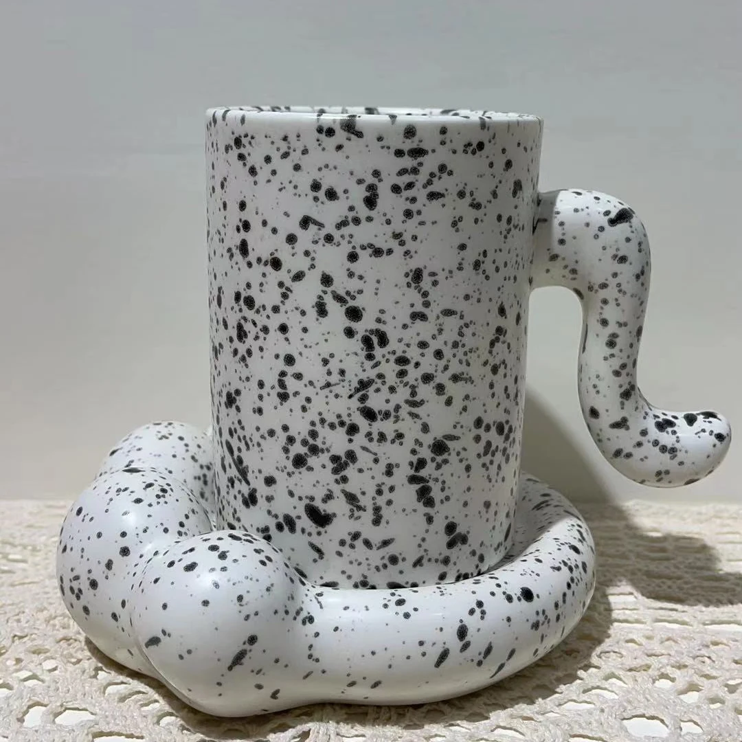 

Creative Handmade Cat Handle Mug With Cat’s Paw Plate Ceramic Coffee Tea Cup Saucer Nordic Kitchen Home Decor Unique Gifts