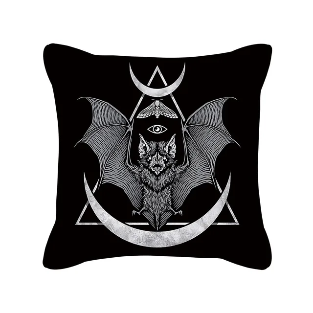 Punk Style Cushion Cover Skull Print Office Sofa Car Pillow Case Home Decor Throw Pillow Cover Outdoor Square Pillowcase45x45cm 8