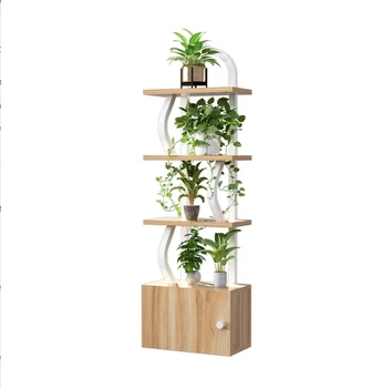 

Flower stand rack wrought iron household multi-layer indoor green radish flower pot shelf living room floor-standing space plant