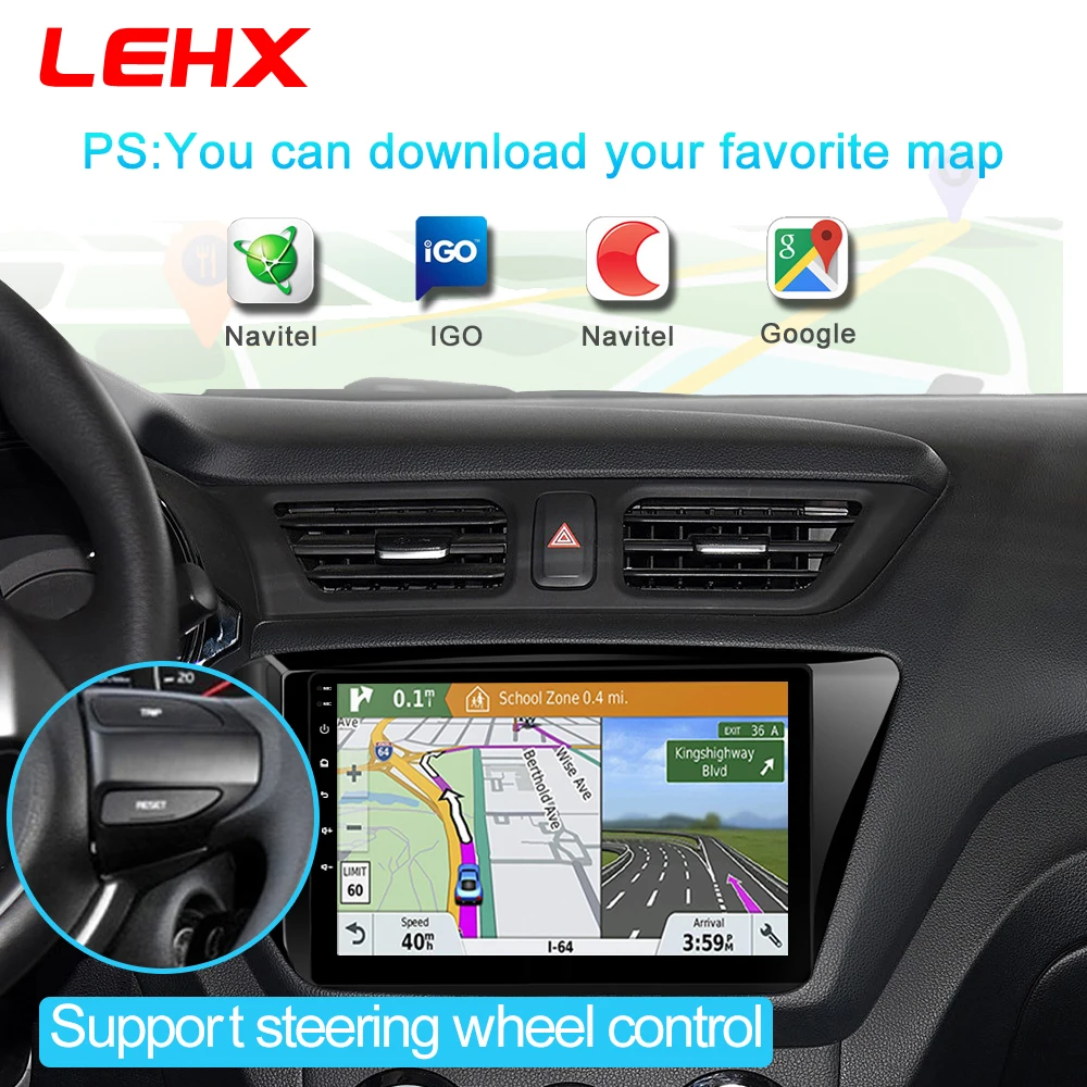 2din Android 8,1 автомобиль радио мультимедиа плеер gps navigatio для Kia RIO 3 4 Rio 2010 2011 2012 2013