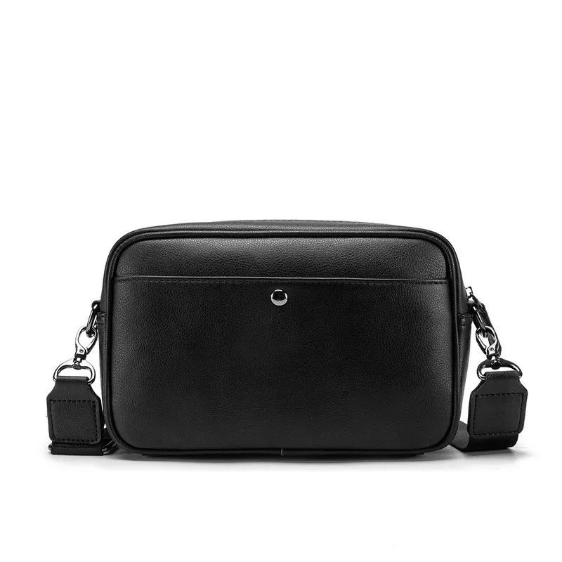 Fashion Luxury Men's Crossbody Bag Business PU Leather Shoulder Bags Men Solid Flap Messenger Bag Men Zipper Ipad Bag 2021 New