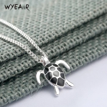 

WYEAIIR Sweet Lovely Turtle Fresh Creative Personality Art 925 Sterling Silver Clavicle Chain Female Necklace