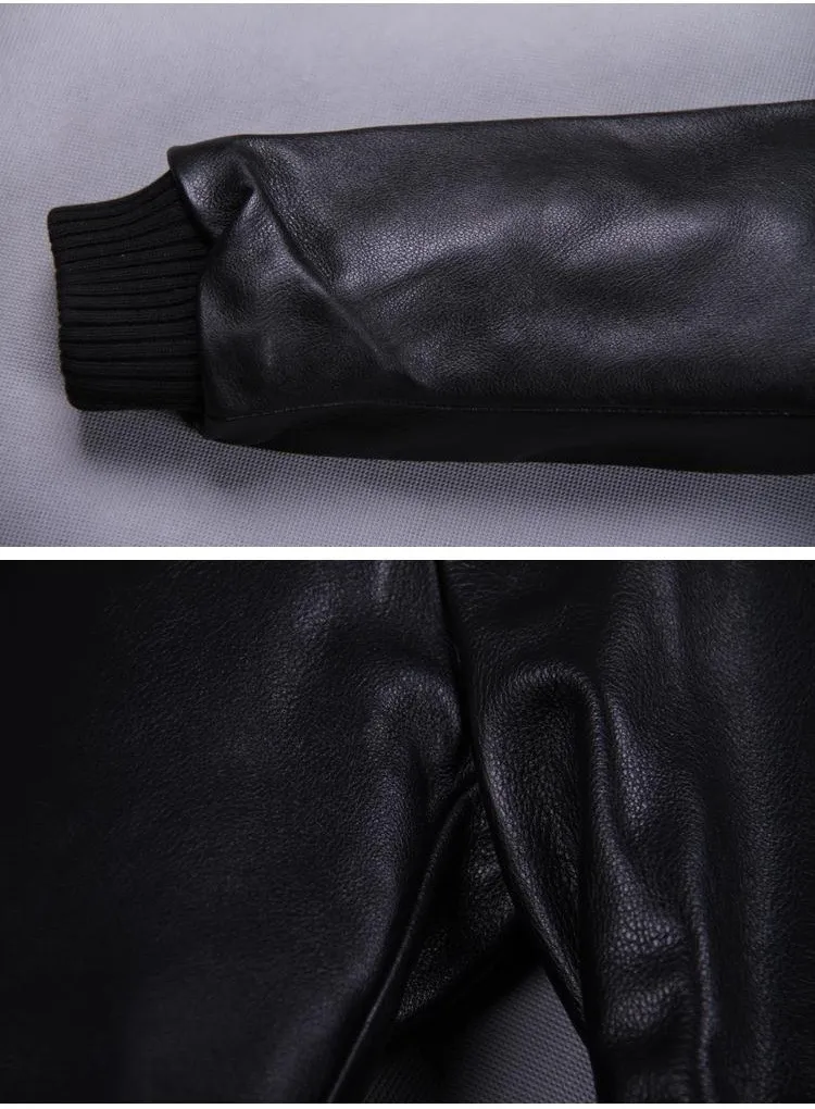 Большие размеры Мужская Черная мото rcycle кожаная куртка, homme giacca moto pelle, натуральная коровья кожа, slim fit пальто для мужчин