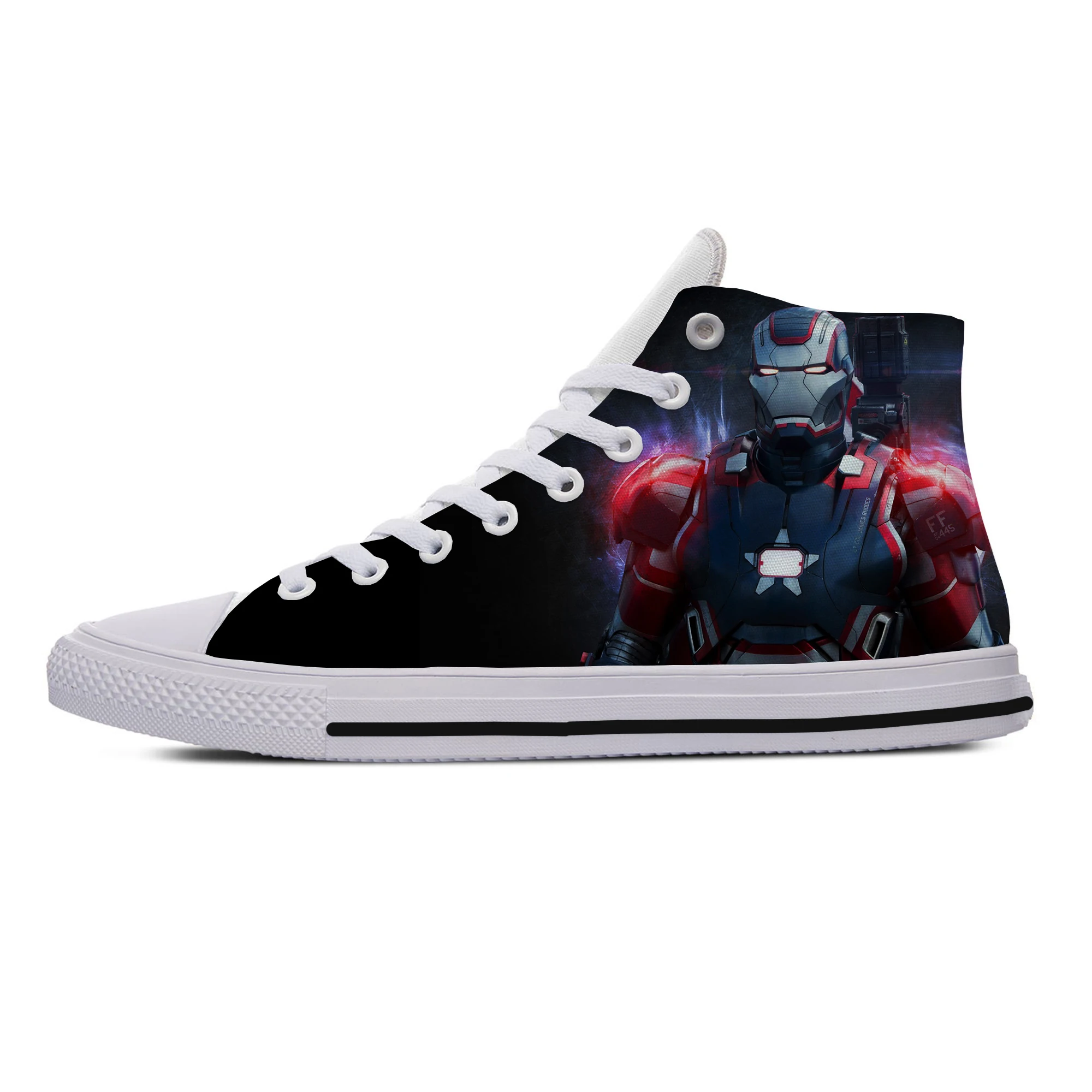 Новейшее железо Мужская обувь Comics The Avengers Heros 3D супергерой Железный человек легкие плимсоллы дышащие удобные парусиновые туфли - Цвет: Iron Man 1
