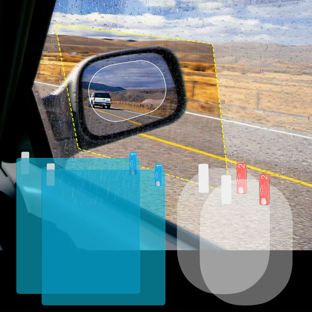 

FORAUTO Car Side Window and Mirror Protective Film Clear Film Anti Fog Membrane Anti-glare Waterproof Rainproof Car Sticker