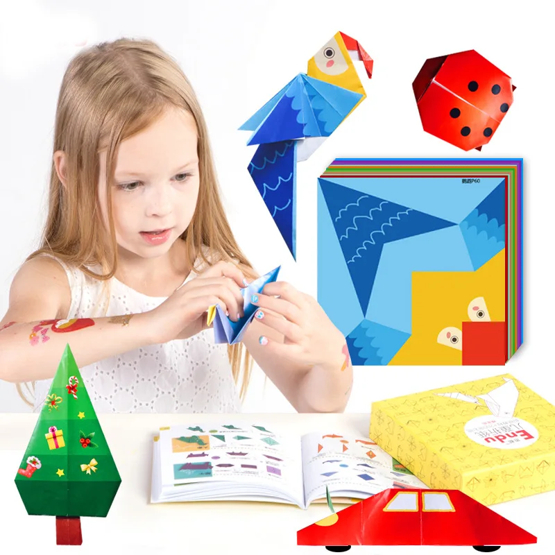 Игрушки Монтессори DIY Детская игрушка 3D детская забавная ОРИГАМИ БУМАЖНЫЙ крафтовый Декор книг детские комплекты для творчества игрушки для детей От 3 до 10 лет