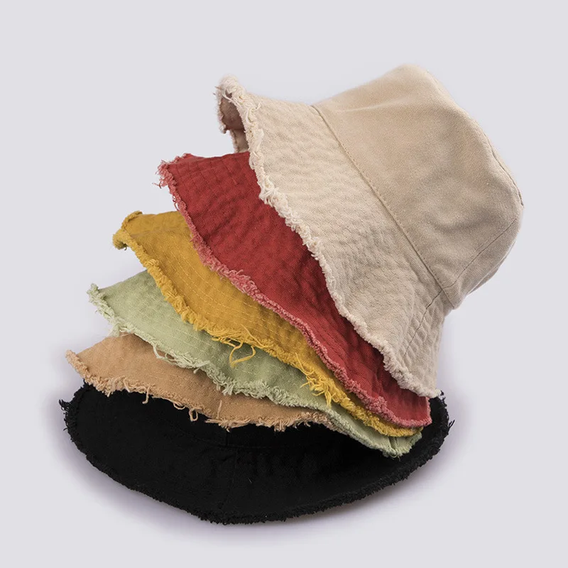 

Spring New Style Hat Women's South Korea Fashion-Solid Color College Style Flash Bucket Hat Korean-style Japanese-style Bucket H