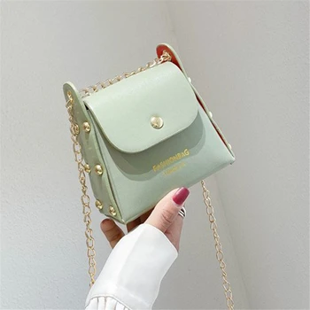 

Summer Simple Lady's Small Flap Bag Fashion MIni Women Chain Shoulder Bag Solid PU Leather Crossbody Bags for Women 2020 Trend