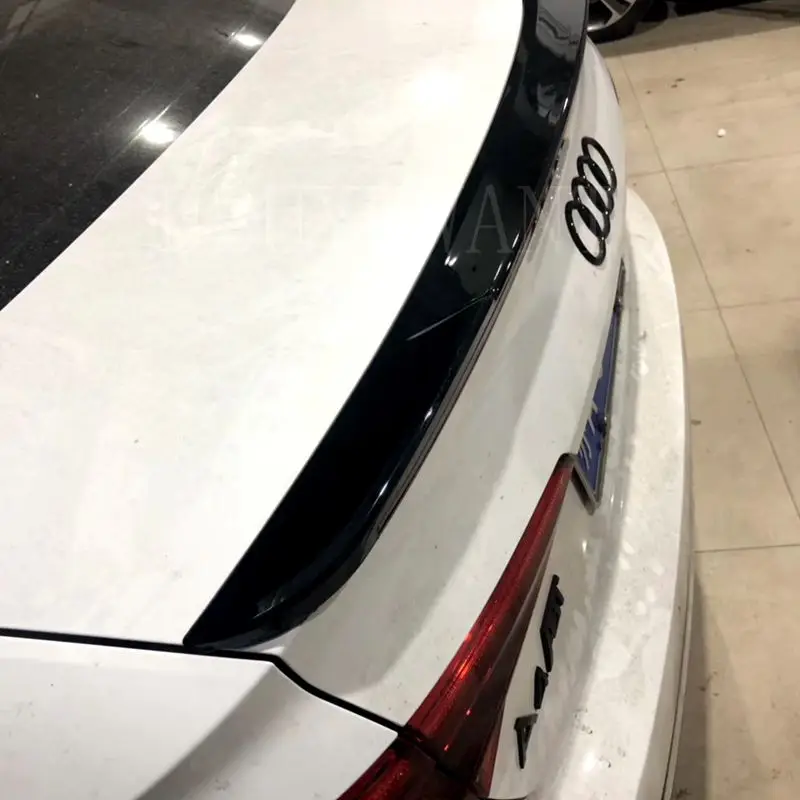 Для Audi New A4 B9 ABS Неокрашенный внешний задний спойлер задний багажник багажника крыло украшение автомобиля Стайлинг