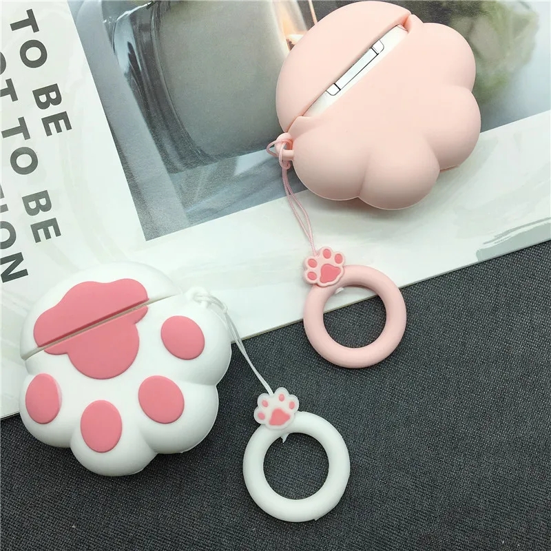 Милый чехол для наушников Airpods, чехол Bluetooth, Забавный 3D Кот, защитные колпачки на Когти для Apple Air pods 2, защитный чехол для наушников, сумка для наушников