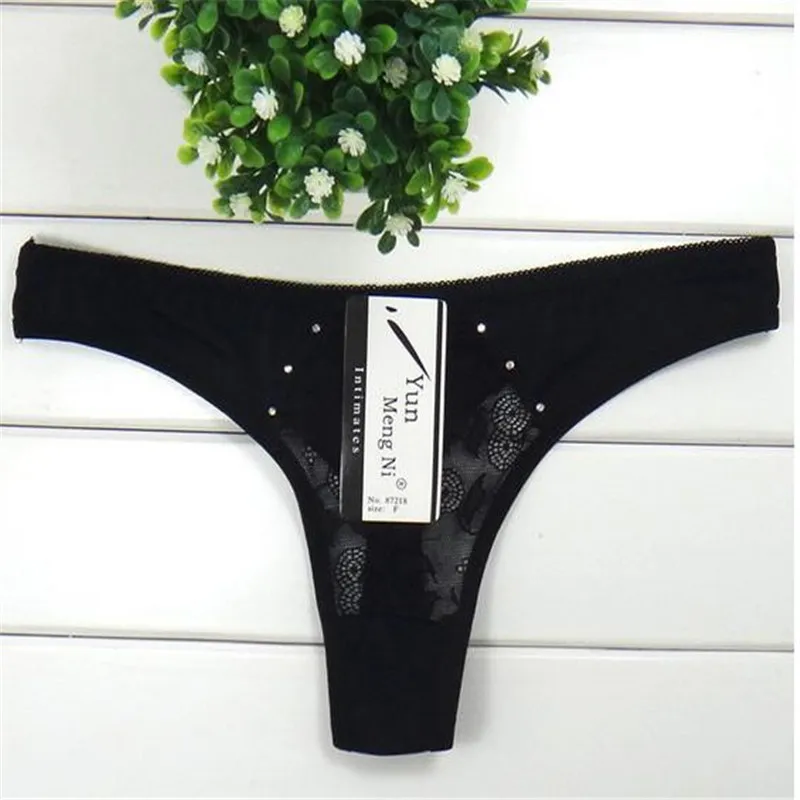 Free Shipping 5pcs/Lot Women's Thong Sexy Fashion Low-waist Lace