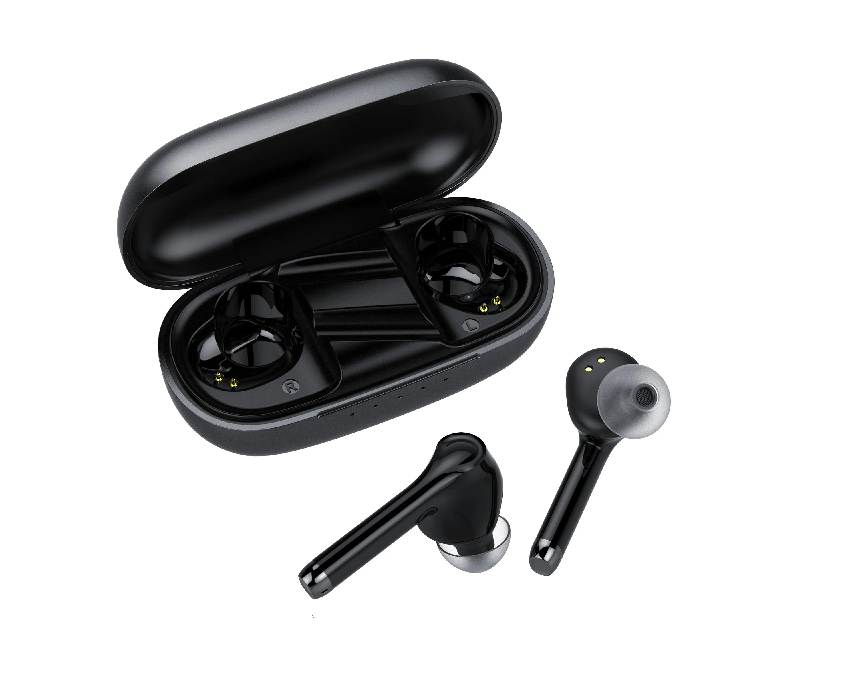 Black Yinyoo Q70 беспроводные Bluetooth наушники Bluetooth V5.0 TWS Bluetooth наушники с шумоподавлением наушники с громкой связью спортивные наушники - Цвет: Black