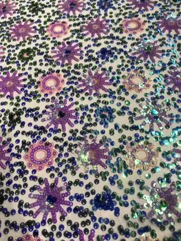 

Nigerian french net Lace DiuDiu-10.4314 Embroidered Cord Lace Fabric with full beads for bridal dress