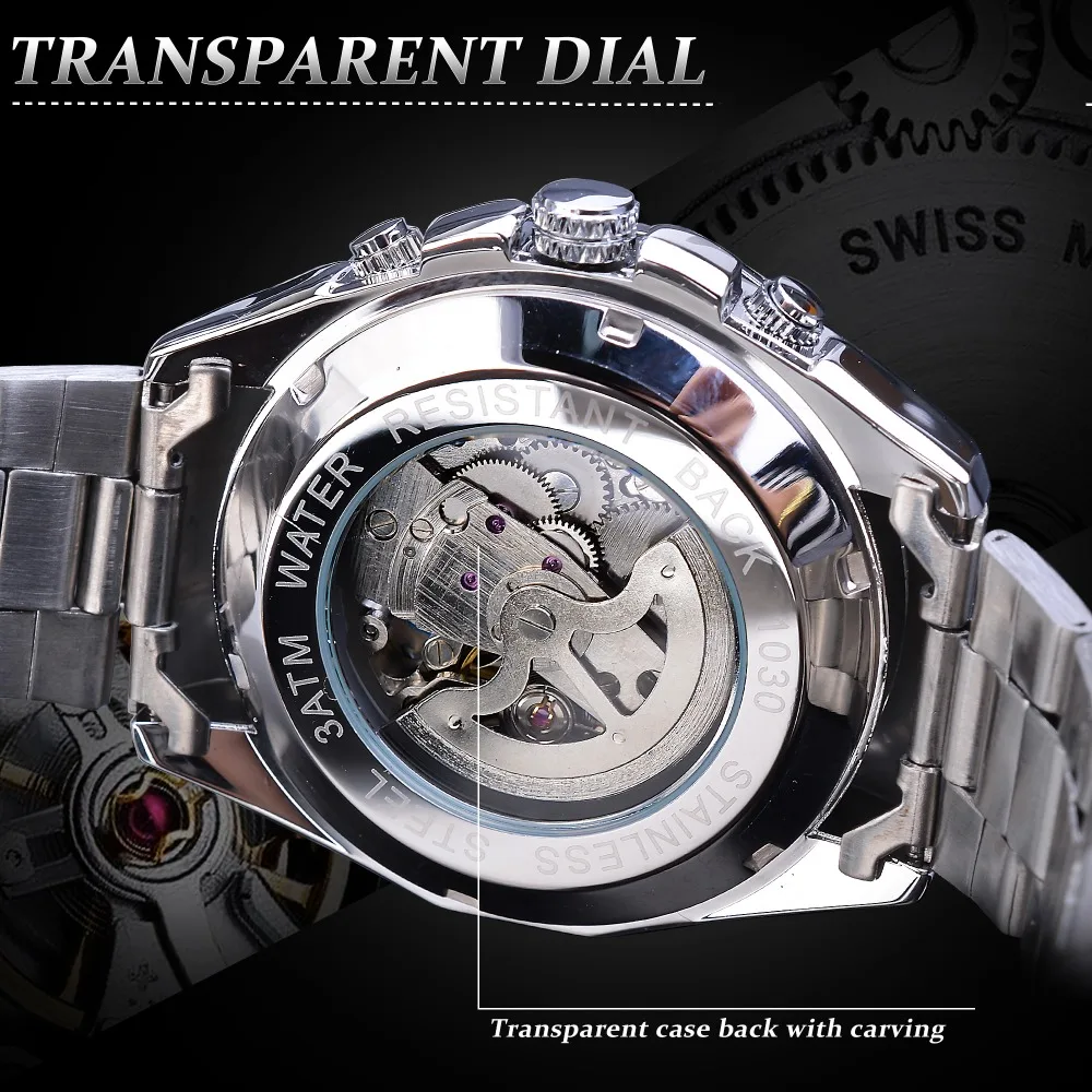 Forsining Mechanical Steampunk Sport Automatic Men Watch Top Brand Luxury Hour Timepieces Transparent Luminours Hand Male Clock_voghion.com