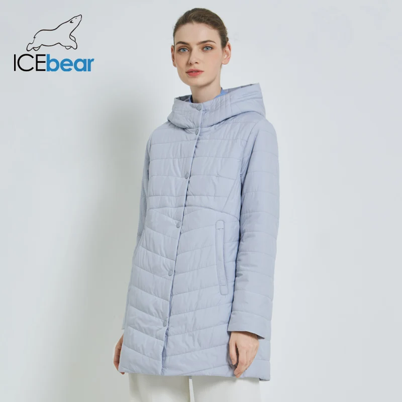 ICEbear 2019 НовинкаТеплая женская куртка со стоячий воротником Повседневная силуэта