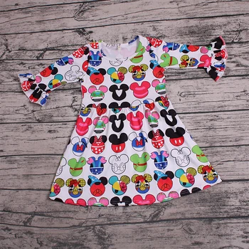 

New Children Girls Dress For Kids Party Princess Cartoon Mouse Dress Costume Child Baby Girl Clothes