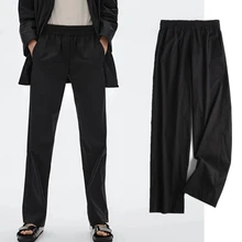 

Maxdutti Trousers Women 2021 Summer Pants Women England SImple Fashion Pantalones Mujer Pantalon Femme Poplin Casua Loose