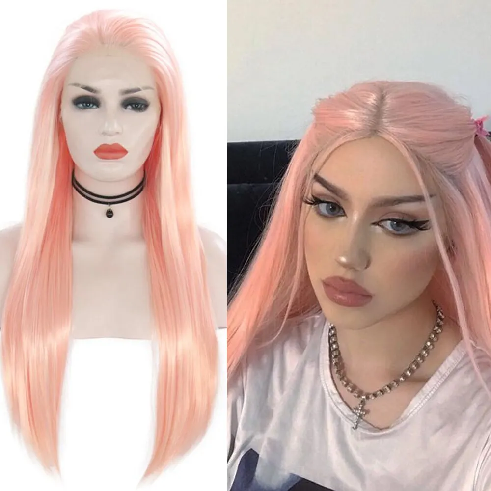 Charisma-Pink-Straight-Wigs-Synthetic-Hair-For-Women-Cosplay-Costume-Heat-Fiber-Silky-Straight-Lace-Front