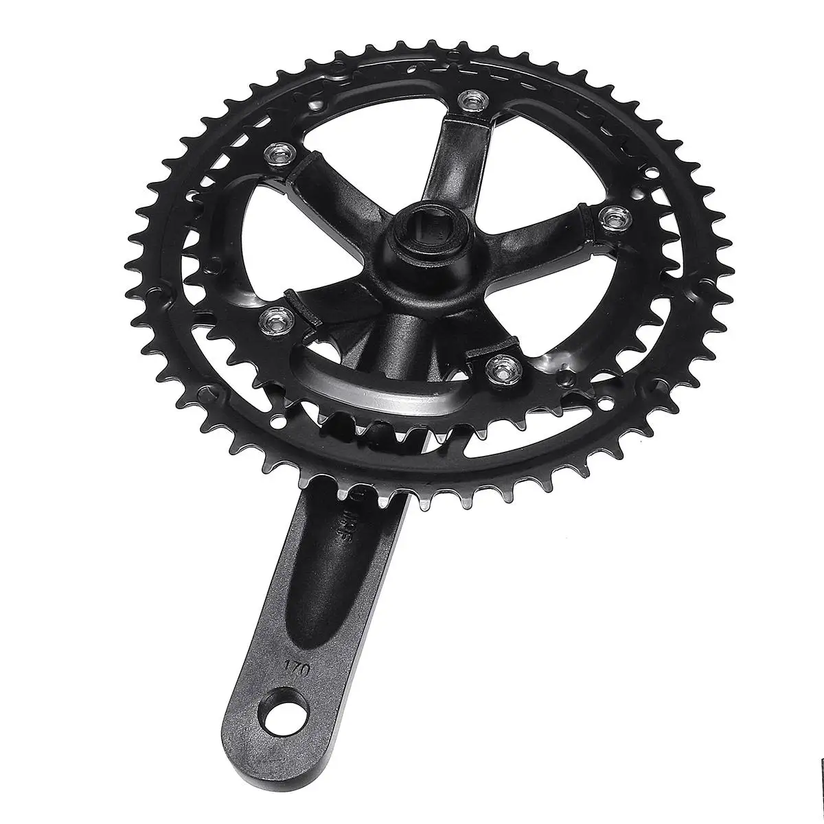 2Pcs 170mm Bicycle Crank Aluminum Alloy Bicycle Chainwheel Crankset Chainring Mountain bike crankset 10/11 Speed Crank Fluted