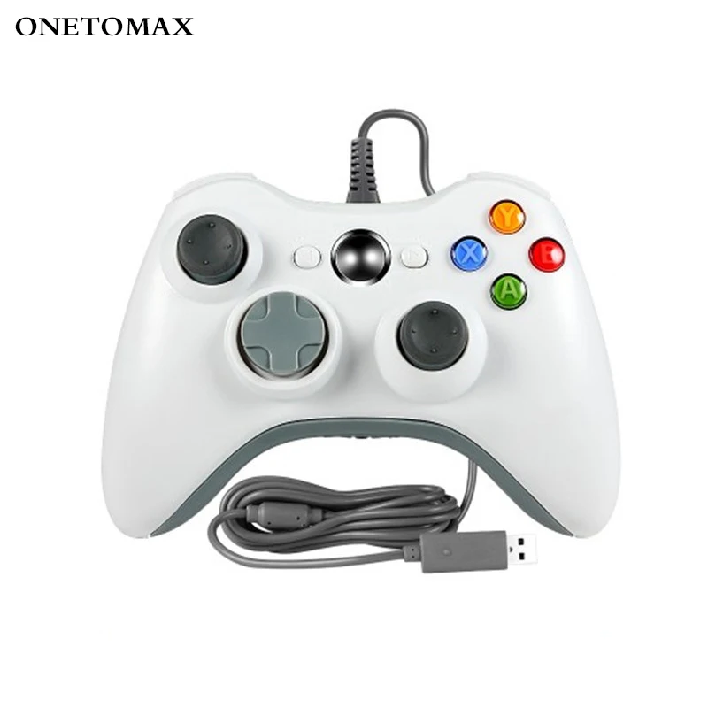Геймпад для xbox 360 беспроводной контроллер для xbox 360 контроллер Джойстик для xbox 360 ПК игровой контроллер геймпад джойстик приемник - Цвет: White Wired
