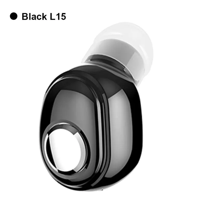 Черный L15 Bluetooth 5,0 мини портативные наушники-вкладыши Спортивная беспроводная гарнитура с микрофоном наушники Handsfree Stereo Earp - Цвет: Черный