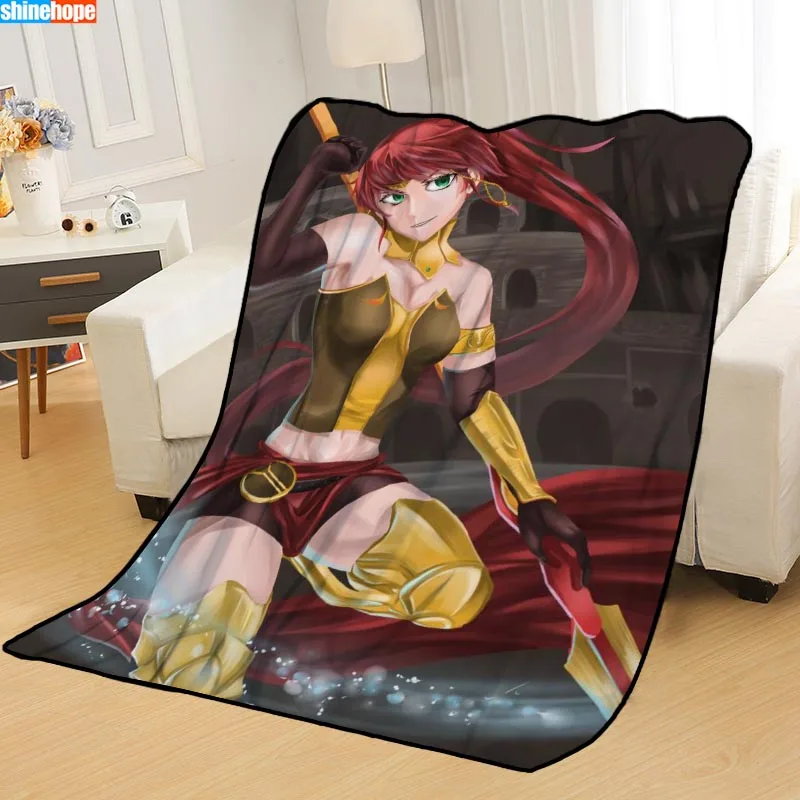 На заказ RWBY Yang Одеяла Пледы одеяло мягкое одеяло летнее одеяло аниме одеяло путешествия одеяло - Цвет: Blanket 17