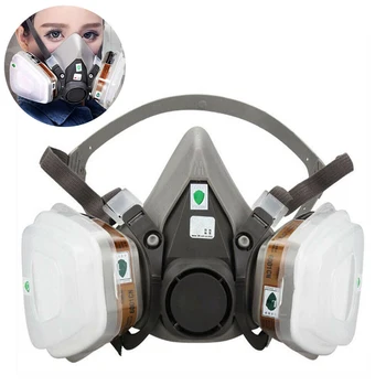 

7 In 1 Half Face Chemical Laboratories For 6200 Safety Industrial Spraying Gas Mask Suit Filter Dustproof Painting Protective