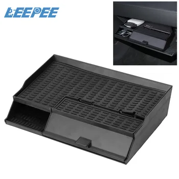 

Car Central Armrest Box Stowing Tidying Double Storey Box for Tesla Model 3 Non-Slip Save Space Driver License Card Key Storage