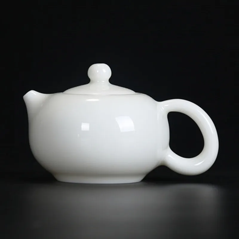

Handmade Kung fu tea set white porcelain teapot single XISHI teapot suit for family for tea or giving to friend as a nice gift