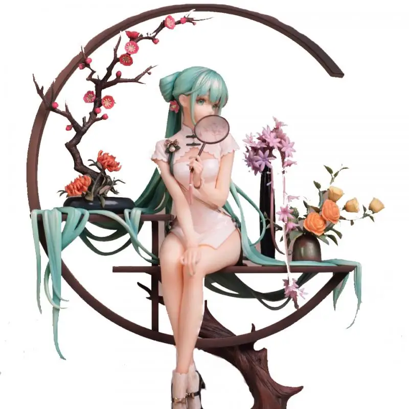 Hatsune Miku Cartoon Character Figure Chinese Style Kawaii Shaohua Cheongsam Display Anime Boxed Pvc Material 25Cm | Игрушки и хобби
