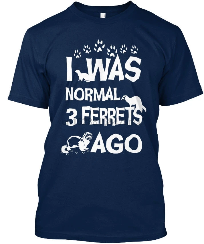 I Was Normal 3 Ferrets Ago! - Ago Standard Unisex T-Shirt Print T Shirt Harajuku Short Sleeve Men Top 2018 New Arrival |