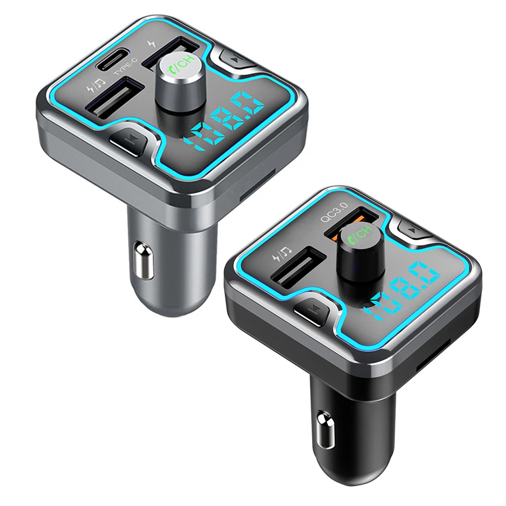 Автомобильный MP3-плеер Bluetooth телефонный звонок громкой связи ответ на два порта usb type-c быстрое зарядное устройство беспроводной музыкальный проигрыватель