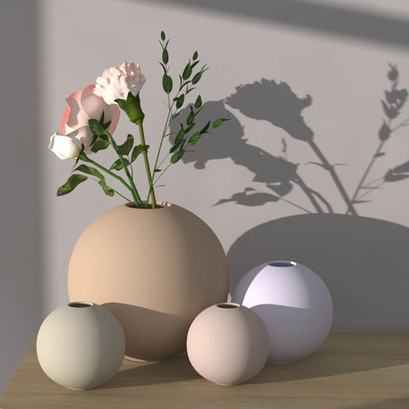 家の装飾のためのセラミックボールの花瓶 丸い花の花瓶 リビングルームの装飾用 花瓶 Aliexpress 家の装飾のためのセラミックボールの花瓶 丸い花の花瓶 リビングルームの装飾用 花瓶 Aliexpress