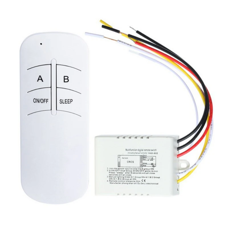 3 Port Wireless Remote Control Switch ON/OFF 220V Lamp Light Digital Wireless Wall Remote Switch Receiver Transmitter