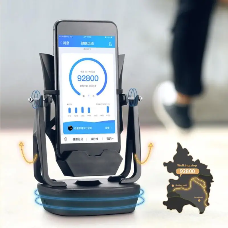 Креативный держатель для телефона автоматическое, поворотное устройство для встряхивания телефона для WeChat шаг движения шагомер универсальный настольный автоматический перематыватель Wiggler стойка