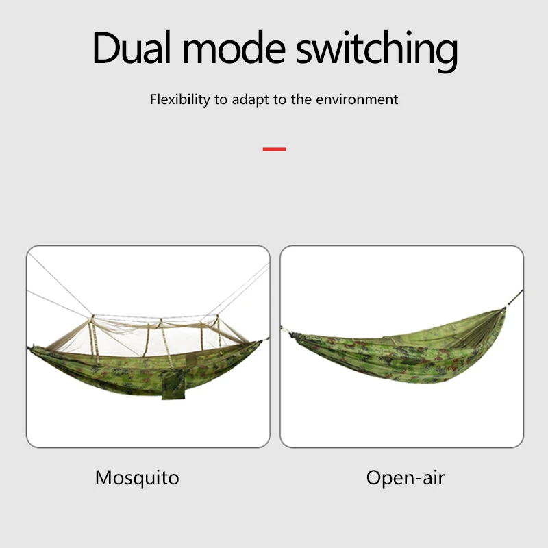 Camping Hammock with Mosquito Net Outdoor Furniture 1-2 Person Portable Hanging Bed Strength Parachute Fabric Sleep Swing camping hammock