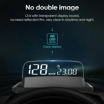 

L3 HUD Car Head-up Display OBD2 Display Speedometer Car GPS Digital Head-Up Display HUD Projector Overspeed Warning