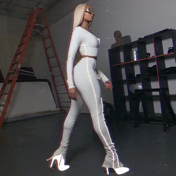 

New Low Cut Vneck Sports Suit Fashion Sports Leisure Waist Sweater Tunic Trousers Running Suit Jogging Suits Fitness Clothing