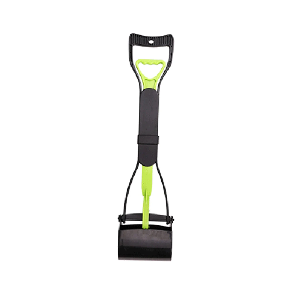 Pet Pooper Scooper с длинной ручкой, Pet Pooper Scooper, собака, кошка, мусорный захват, совок для уборки собачьих экскрементов - Цвет: Зеленый
