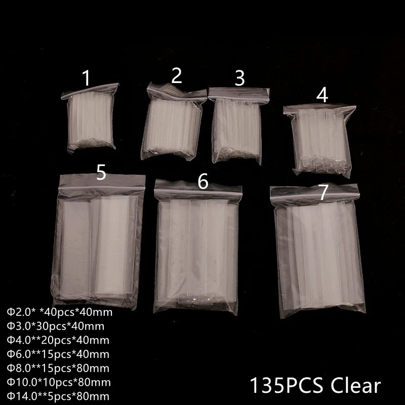 135PCS Clear