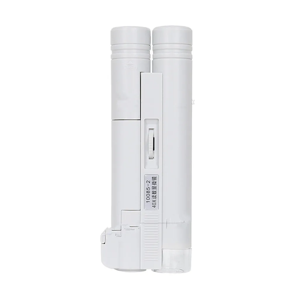 40X LED Portable Scale Microscope Double Tube Coordinate Optical Lenses Magnifier Repair Magnifying Glass Loupe Textile Stamp