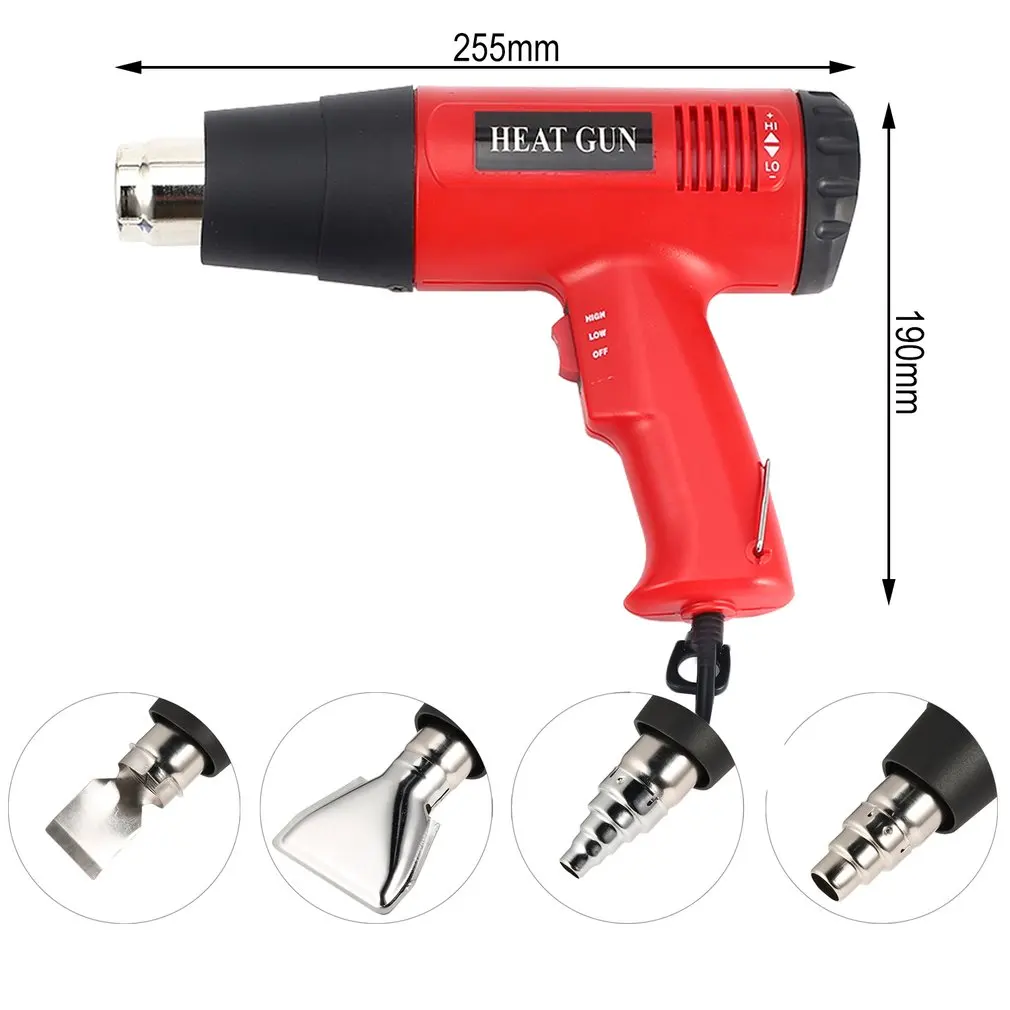 Hot Air Heat Gun 866B 2000W Digital LCD Electric Temperature Fan Adjustable Shrink Paint Stripper Rework DIY Tool+ Nozzle